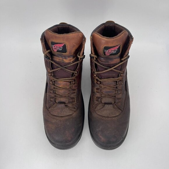 Red Wing 4400 Work Brown Waterproof Safety Steel women Boot ASTMF 2413-05 Sz 10 - Picture 4 of 12